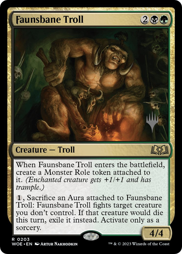 Faunsbane Troll (Promo Pack) [Wilds of Eldraine Promos] | GnG Games