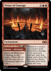 Virtue of Courage //Embereth Blaze (Promo Pack) [Wilds of Eldraine Promos] | GnG Games