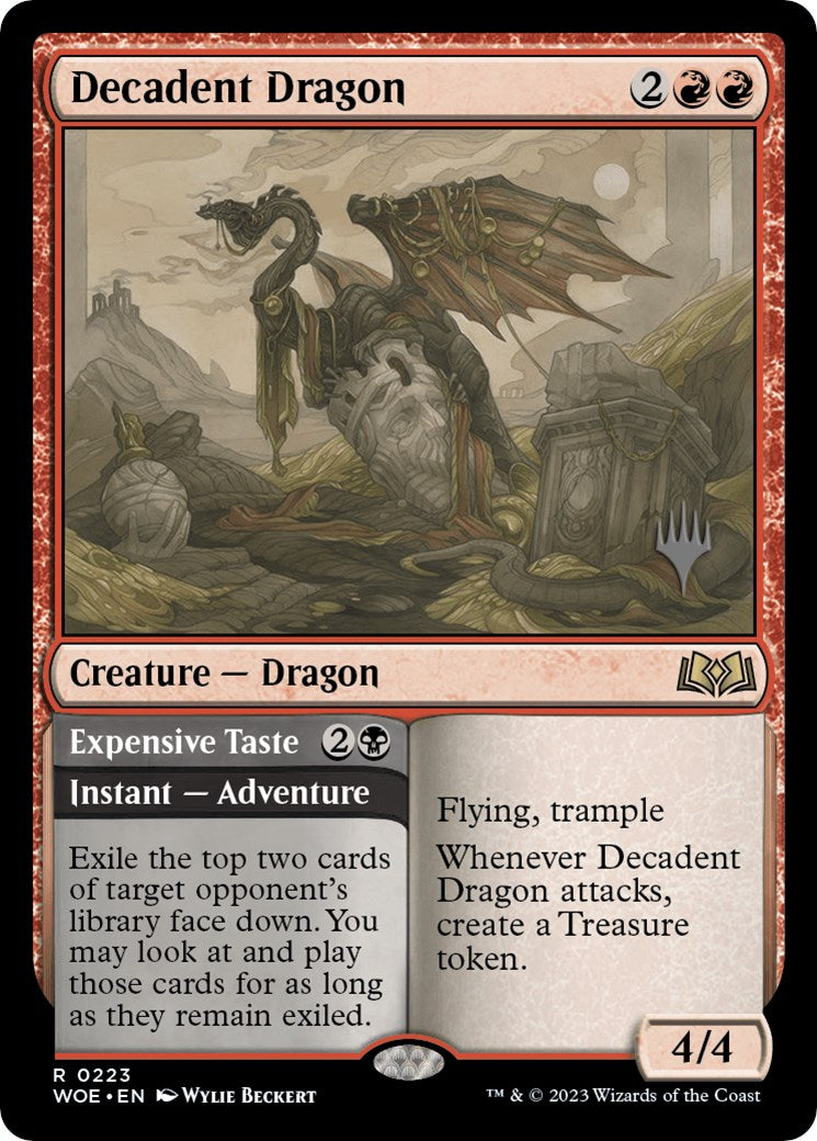 Decadent Dragon // Expensive Taste (Promo Pack) [Wilds of Eldraine Promos] | GnG Games