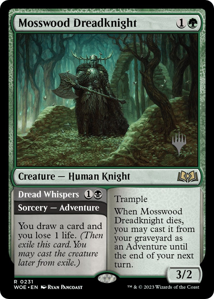 Mosswood Dreadknight // Dread Whispers (Promo Pack) [Wilds of Eldraine Promos] | GnG Games