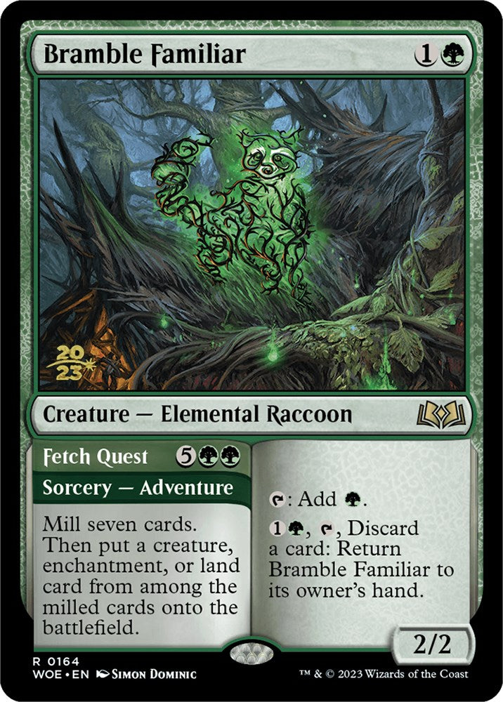 Bramble Familiar // Fetch Quest [Wilds of Eldraine Prerelease Promos] | GnG Games