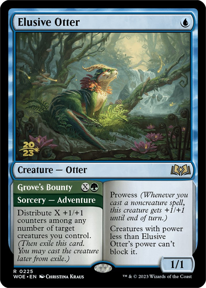 Elusive Otter // Grove's Bounty [Wilds of Eldraine Prerelease Promos] | GnG Games