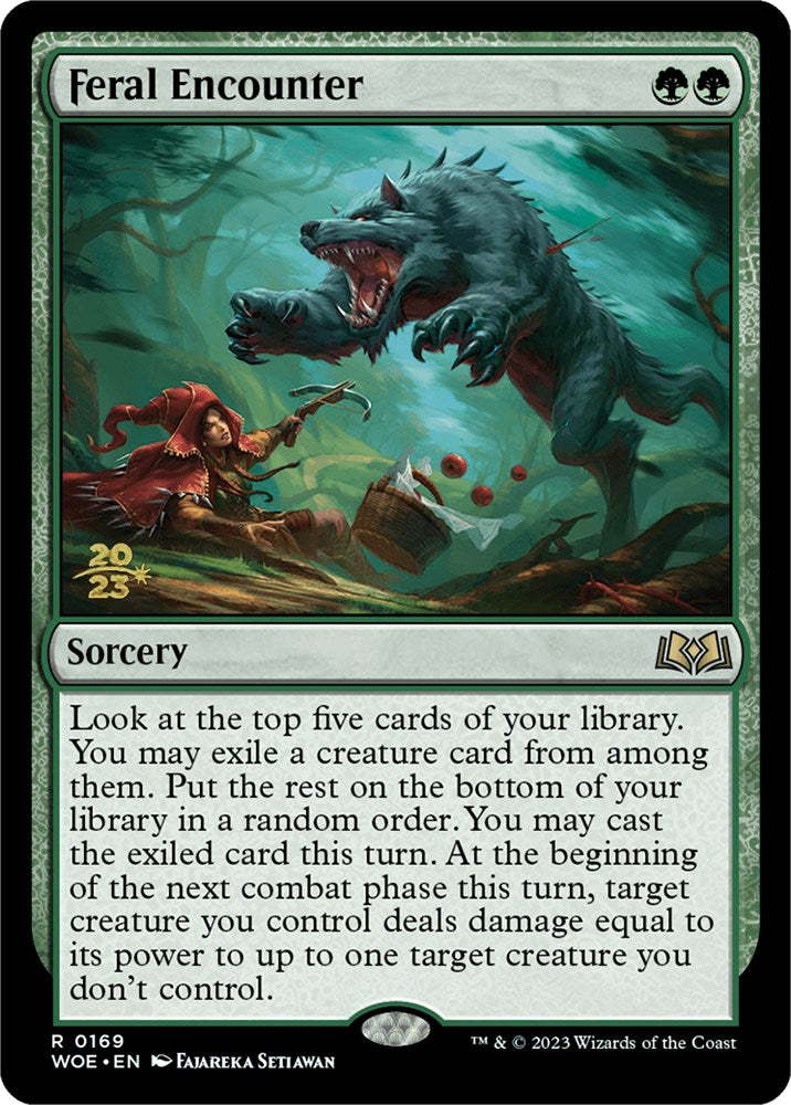 Feral Encounter [Wilds of Eldraine Prerelease Promos] | GnG Games