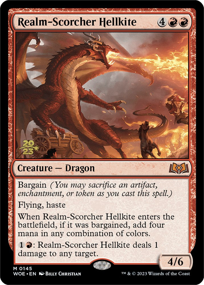 Realm-Scorcher Hellkite [Wilds of Eldraine Prerelease Promos] | GnG Games