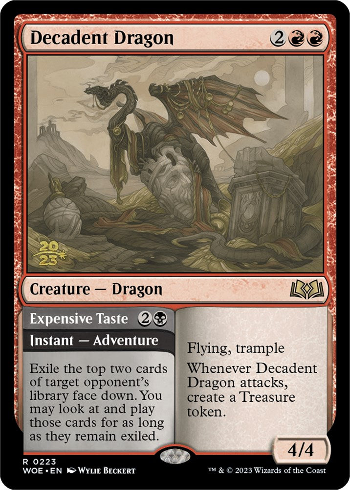 Decadent Dragon // Expensive Taste [Wilds of Eldraine Prerelease Promos] | GnG Games