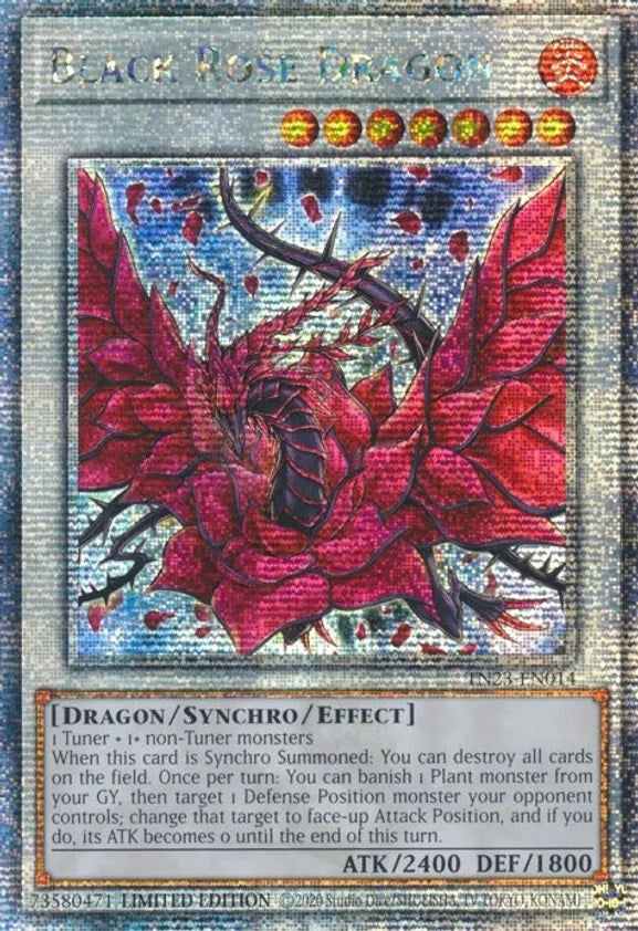 Black Rose Dragon [TN23-EN014] Quarter Century Secret Rare | GnG Games