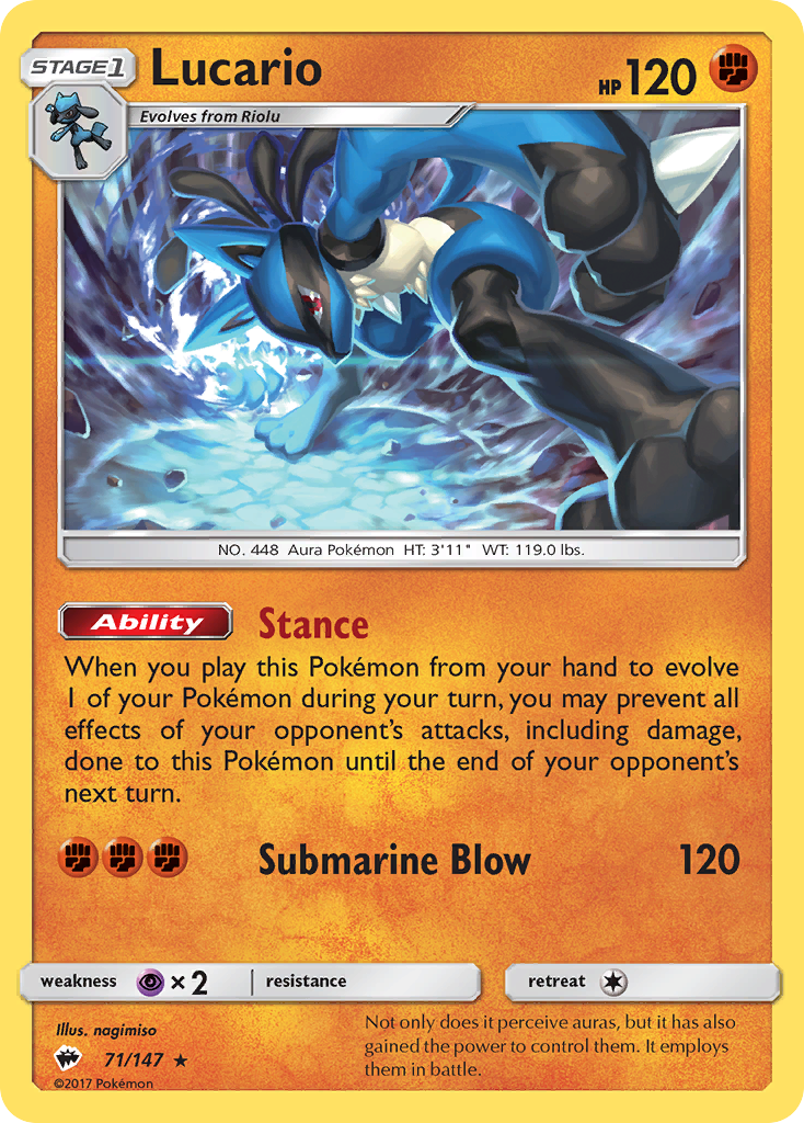 Lucario (71/147) [Sun & Moon: Burning Shadows] | GnG Games