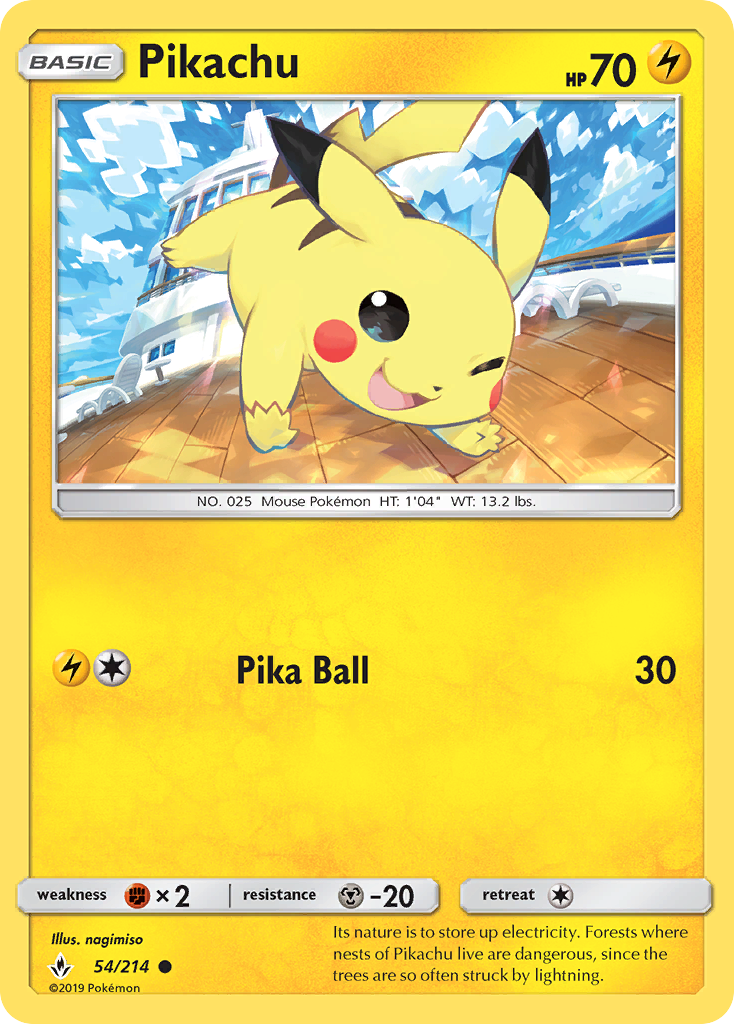 Pikachu (54/214) [Sun & Moon: Unbroken Bonds] | GnG Games