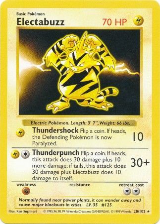 Electabuzz (20/102) [Base Set Shadowless Unlimited] | GnG Games