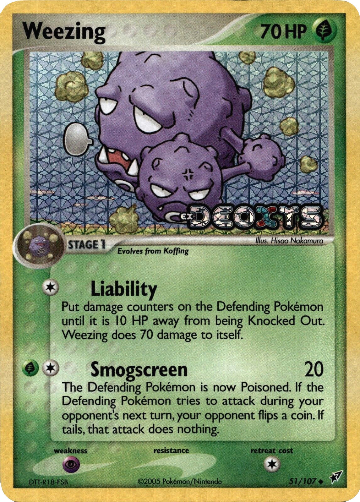 Weezing (51/107) (Stamped) [EX: Deoxys] | GnG Games