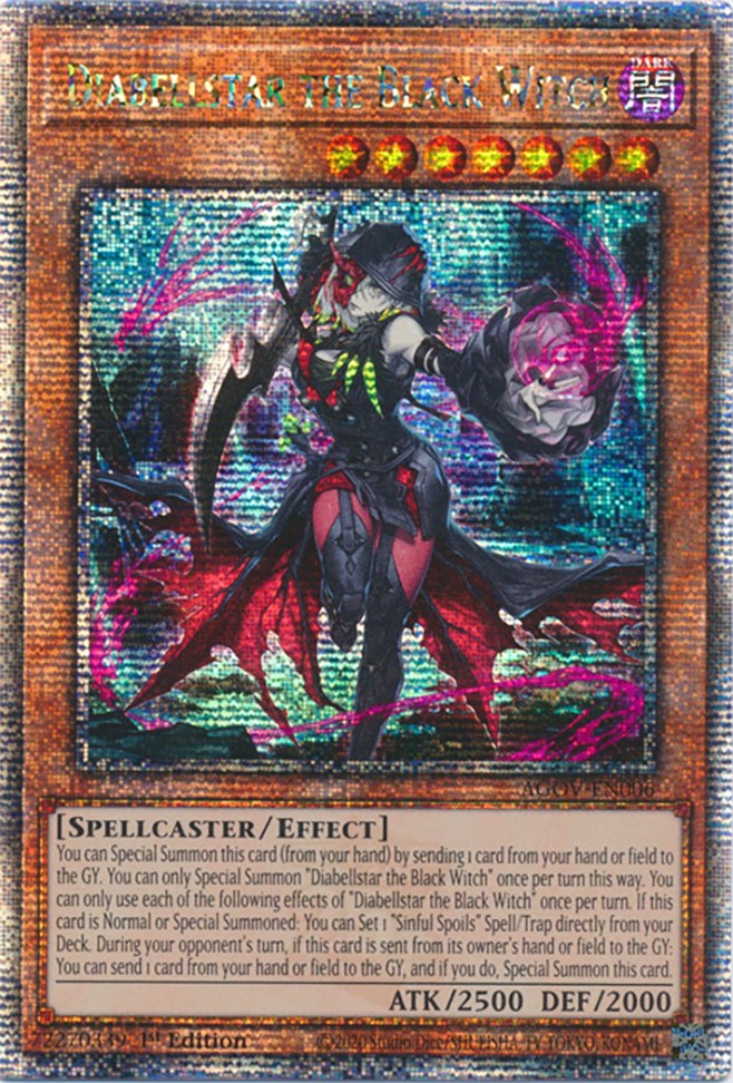 Diabellstar the Black Witch (Quarter Century Secret Rare) [AGOV-EN006] Quarter Century Secret Rare | GnG Games