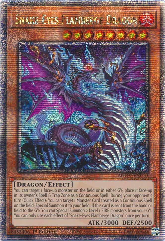 Snake-Eyes Flamberge Dragon (Quarter Century Secret Rare) [AGOV-EN010] Quarter Century Secret Rare | GnG Games