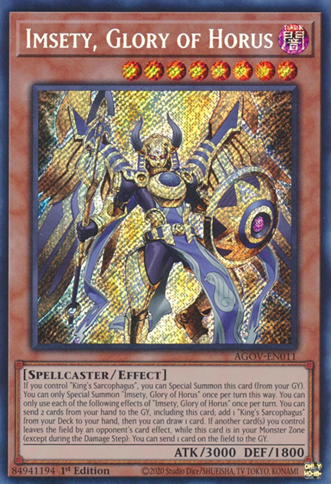 Imsety, Glory of Horus [AGOV-EN011] Secret Rare | GnG Games