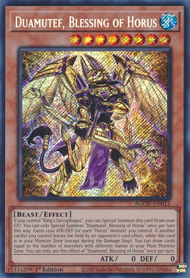 Duamutef, Blessing of Horus [AGOV-EN012] Secret Rare | GnG Games