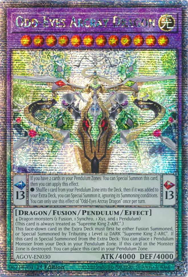 Odd-Eyes Arcray Dragon (Quarter Century Secret Rare) [AGOV-EN030] Quarter Century Secret Rare | GnG Games