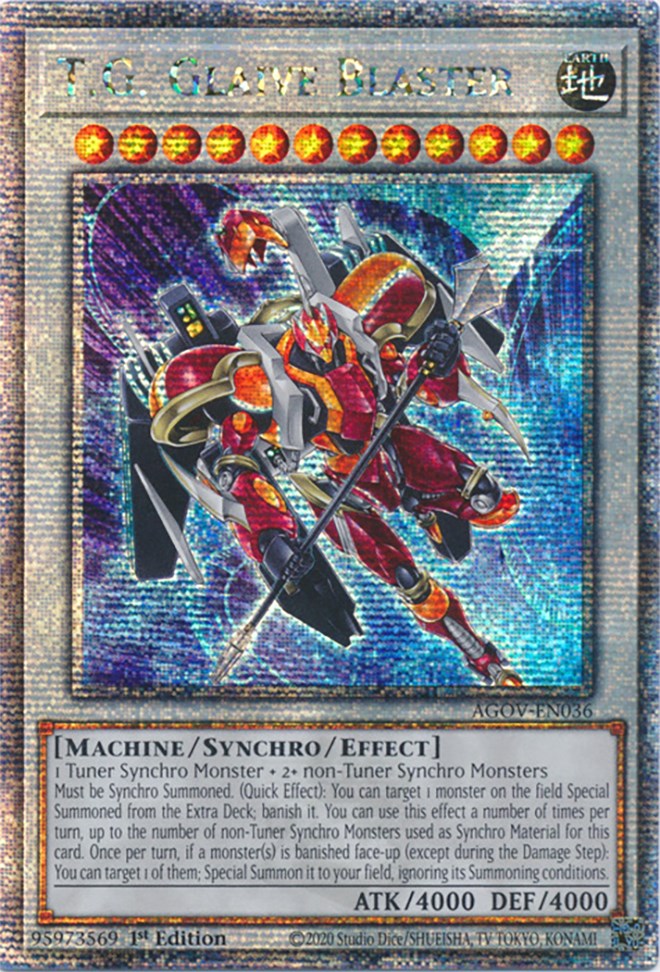 T.G. Glaive Blaster (Quarter Century Secret Rare) [AGOV-EN036] Quarter Century Secret Rare | GnG Games