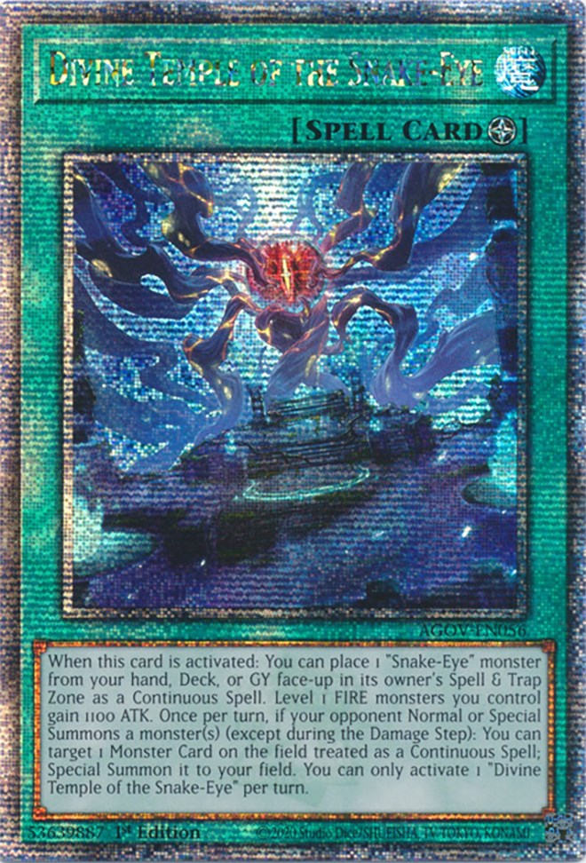 Divine Temple of the Snake-Eye (Quarter Century Secret Rare) [AGOV-EN056] Quarter Century Secret Rare | GnG Games