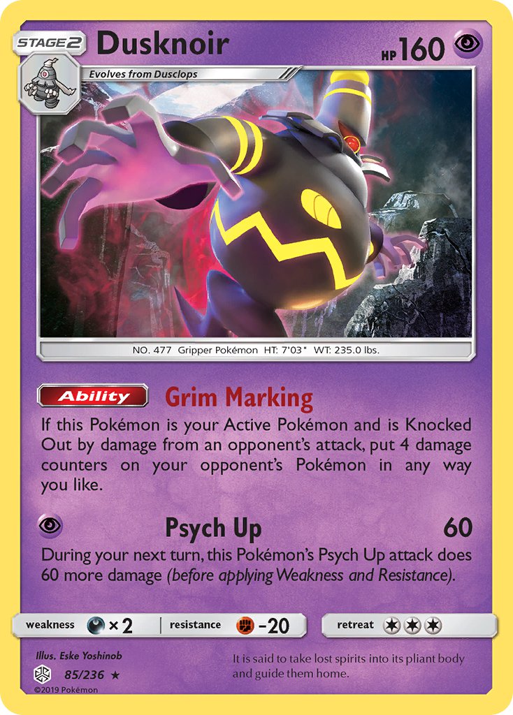 Dusknoir (85/236) (Prerelease Kit Exclusive) [Sun & Moon: Cosmic Eclipse] | GnG Games