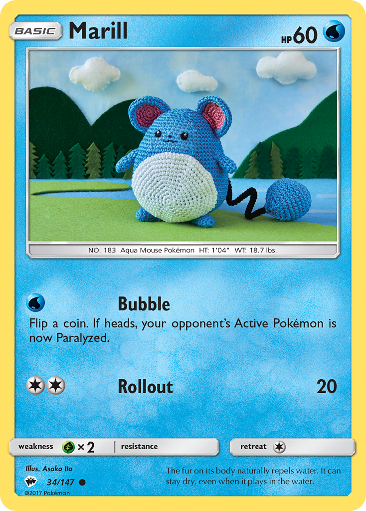 Marill (34/147) [Sun & Moon: Burning Shadows] | GnG Games