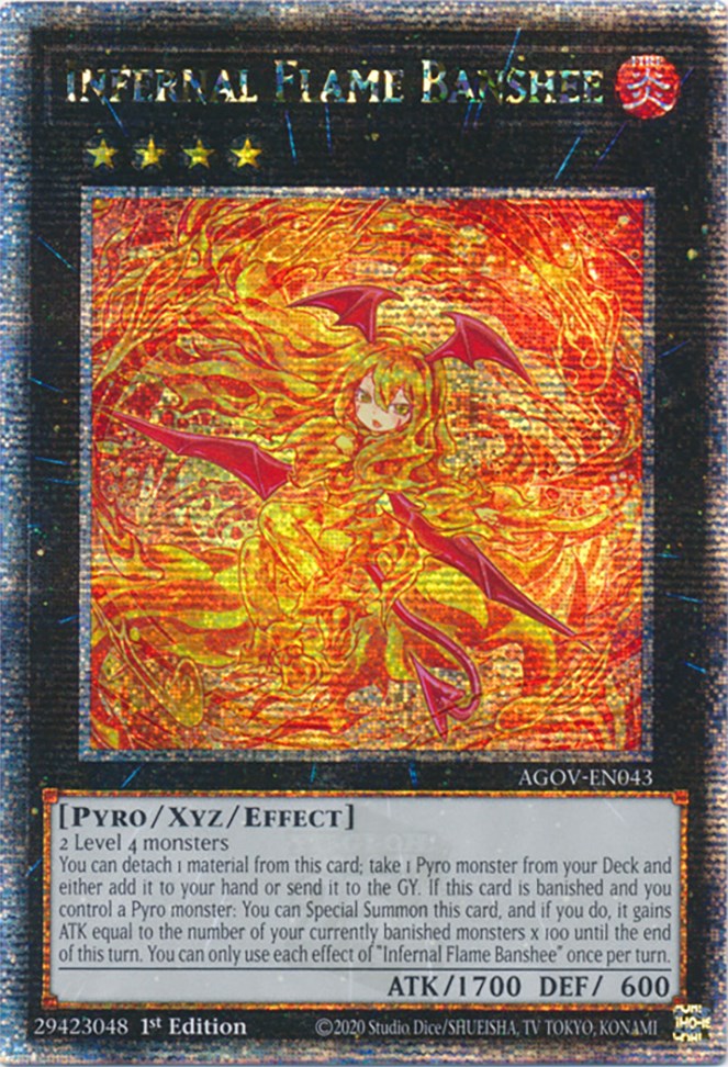 Infernal Flame Banshee (Quarter Century Secret Rare) [AGOV-EN043] Quarter Century Secret Rare | GnG Games