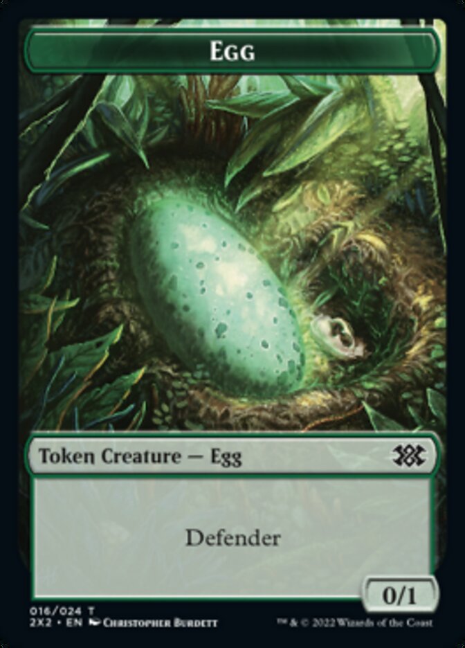 Egg // Soldier Double-sided Token [Double Masters 2022 Tokens] | GnG Games