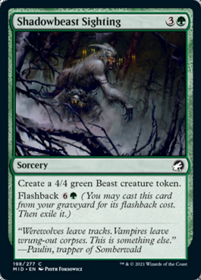 Shadowbeast Sighting [Innistrad: Midnight Hunt] | GnG Games