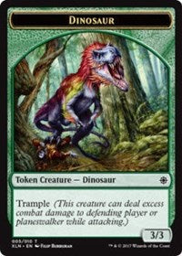 Dinosaur // Treasure (009) Double-sided Token [Ixalan Tokens] | GnG Games