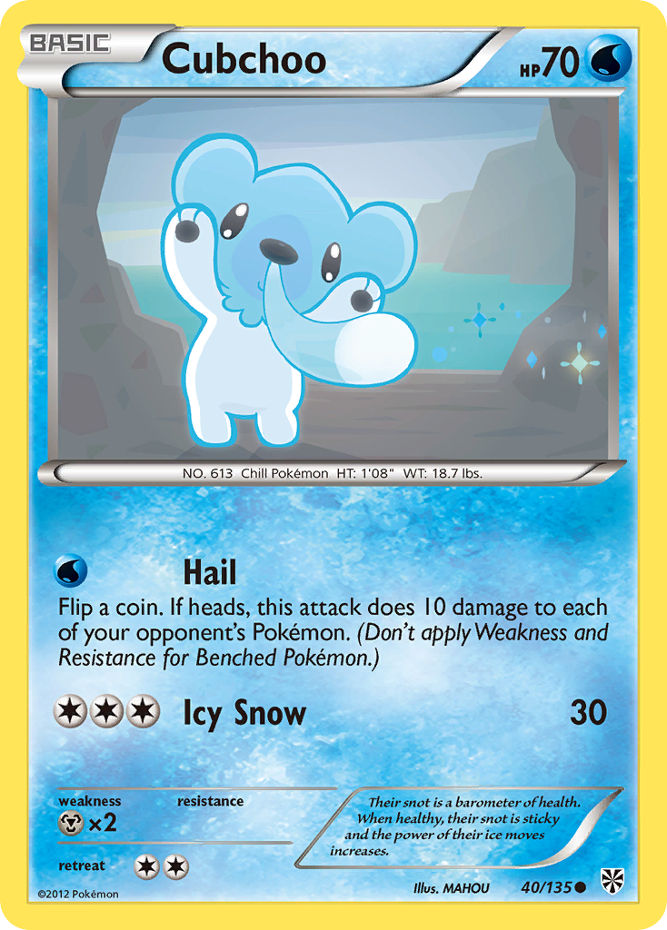 Cubchoo (40/135) [Black & White: Plasma Storm] | GnG Games