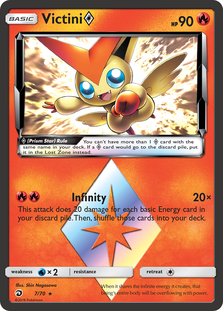 Victini (7/70) (Prism Star) [Sun & Moon: Dragon Majesty] | GnG Games