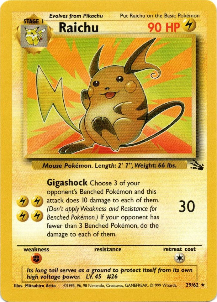 Raichu (29/62) [Fossil Unlimited] | GnG Games