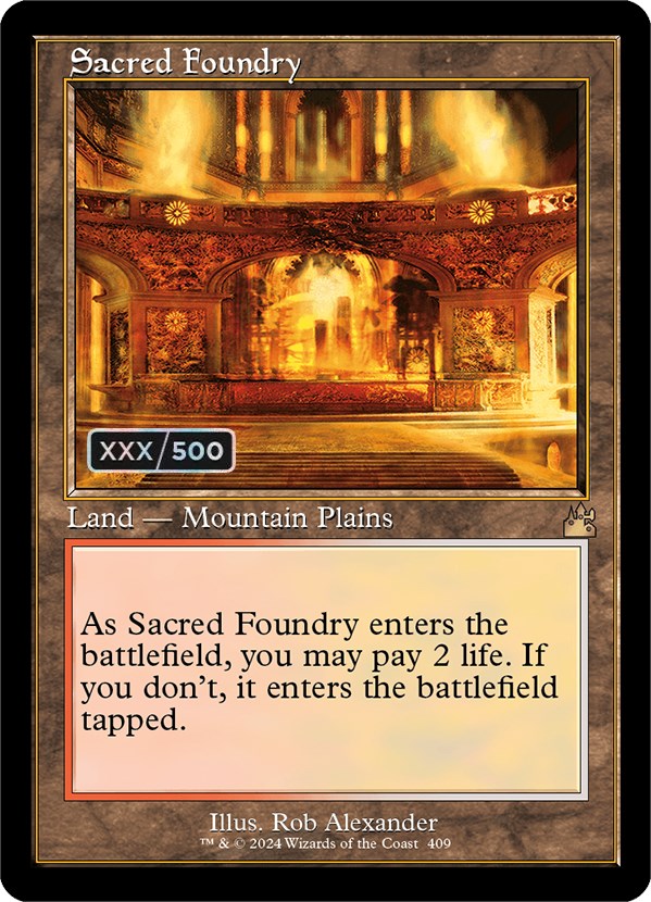 Sacred Foundry (Retro) (Serialized) [Ravnica Remastered] | GnG Games