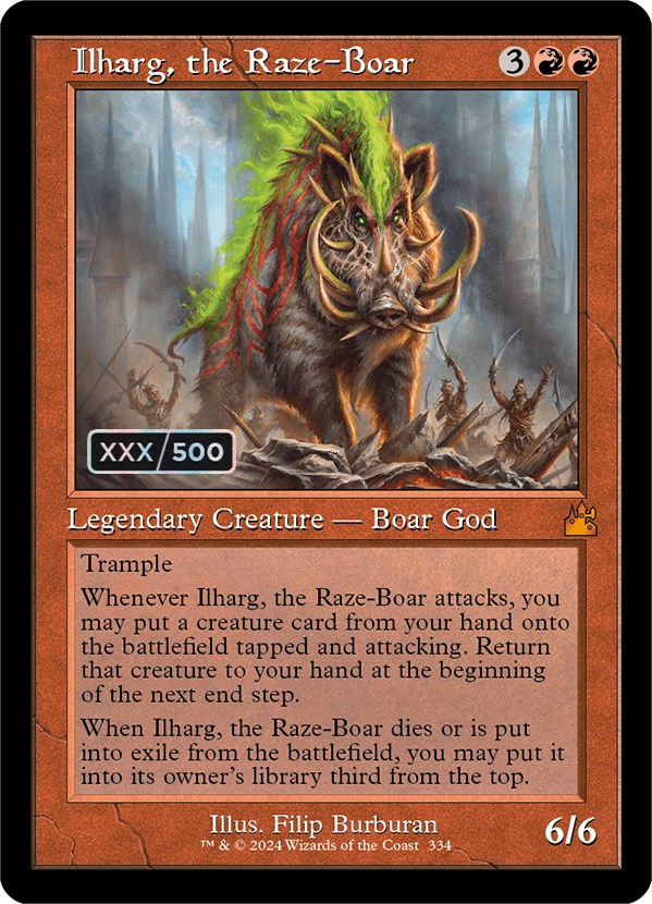 Ilharg, the Raze-Boar (Retro) (Serialized) [Ravnica Remastered] | GnG Games