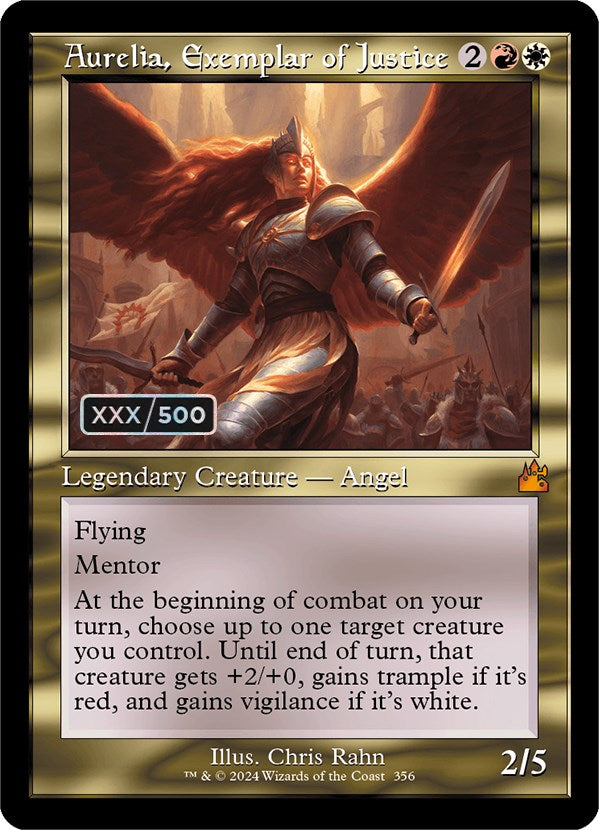 Aurelia, Exemplar of Justice (Retro) (Serialized) [Ravnica Remastered] | GnG Games