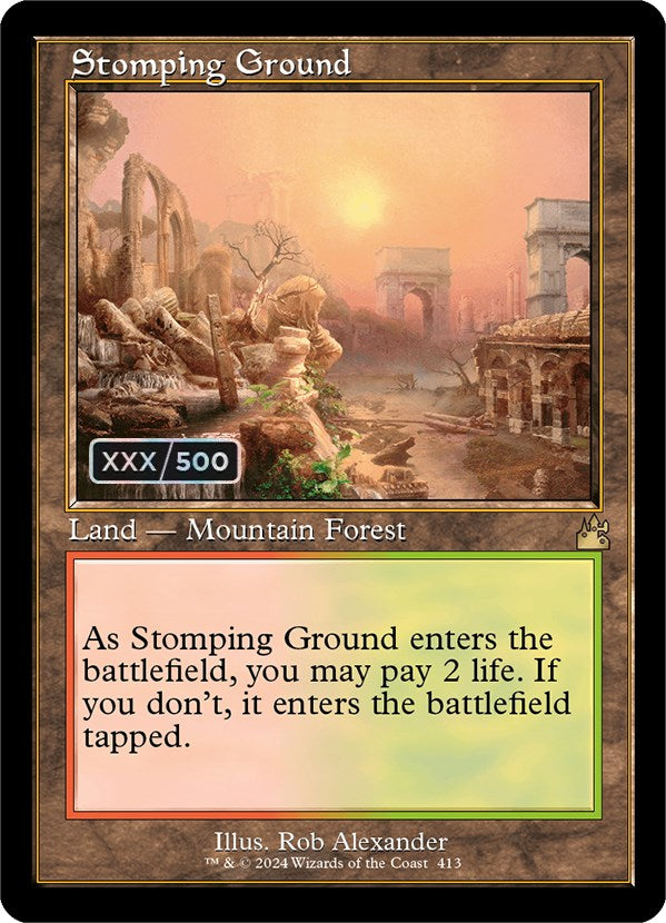 Stomping Ground (Retro) (Serialized) [Ravnica Remastered] | GnG Games