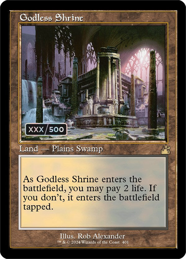 Godless Shrine (Retro) (Serialized) [Ravnica Remastered] | GnG Games