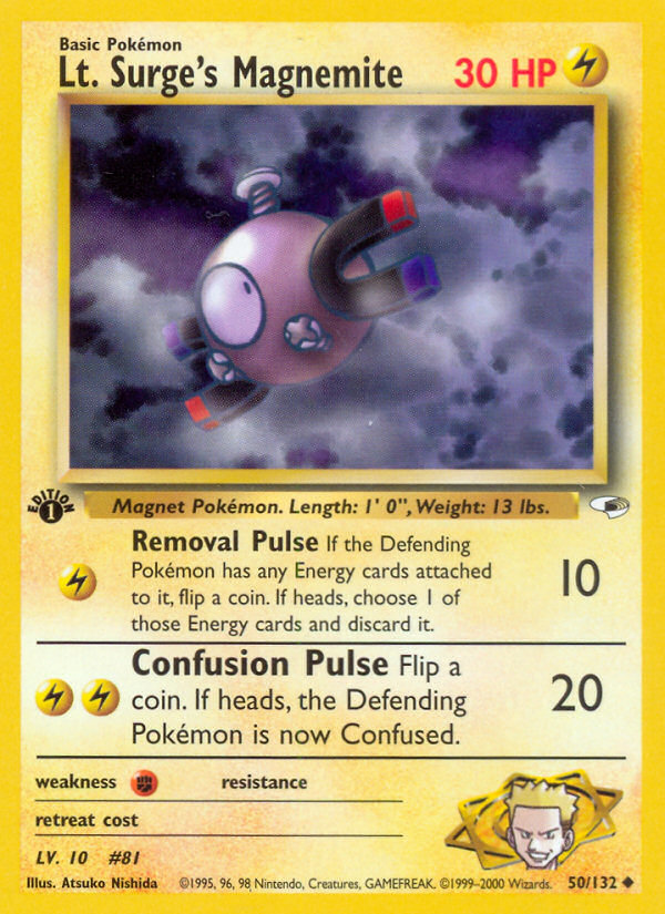 Lt. Surge's Magnemite (50/132) [Gym Heroes 1st Edition] | GnG Games