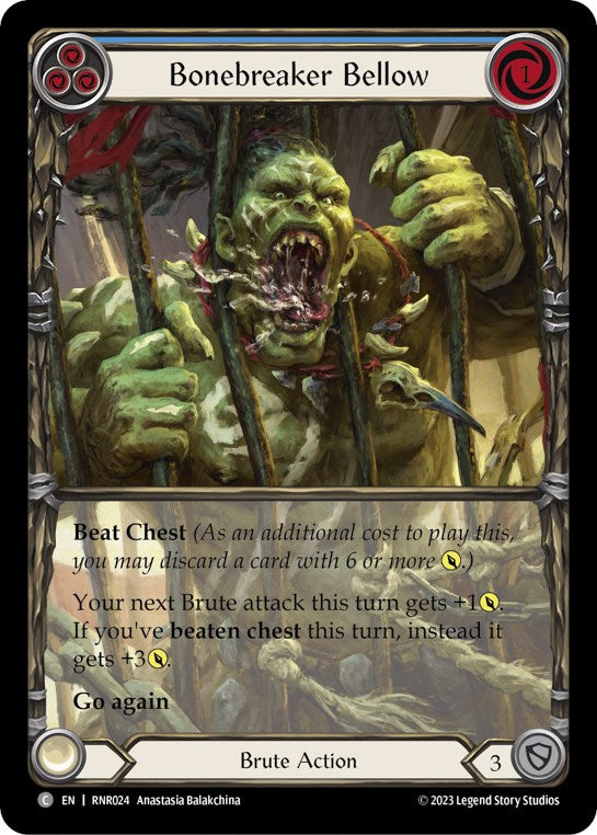 Bonebreaker Bellow (Blue) [RNR024] (Rhinar Hero Deck) | GnG Games