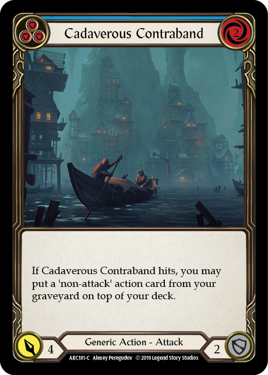 Cadaverous Contraband (Blue) [ARC181-C] 1st Edition Rainbow Foil | GnG Games