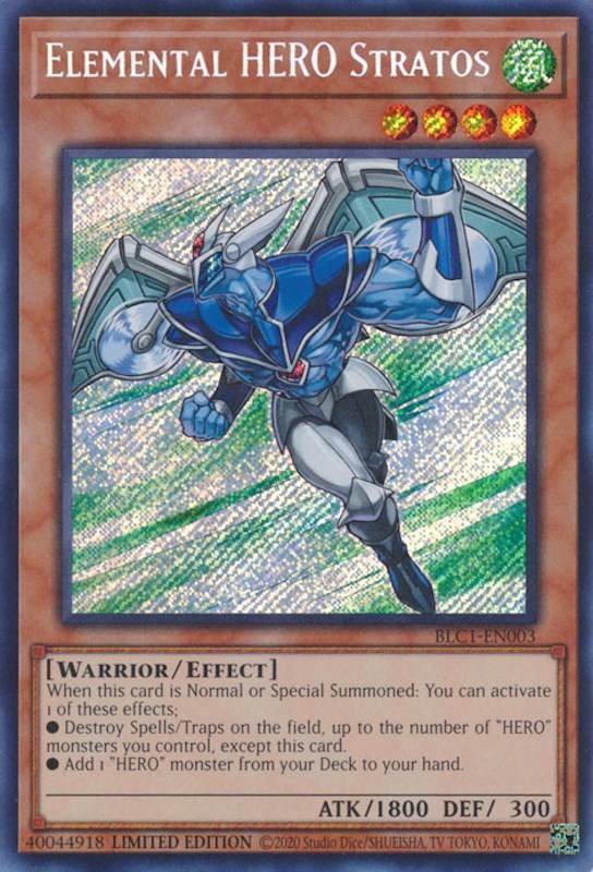 Elemental HERO Stratos [BLC1-EN003] Secret Rare | GnG Games