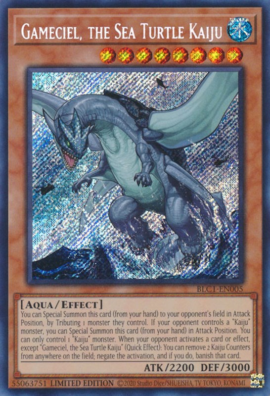 Gameciel, the Sea Turtle Kaiju [BLC1-EN005] Secret Rare | GnG Games
