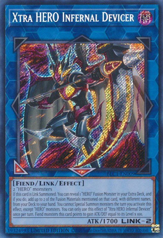 Xtra HERO Infernal Devicer [BLC1-EN009] Secret Rare | GnG Games