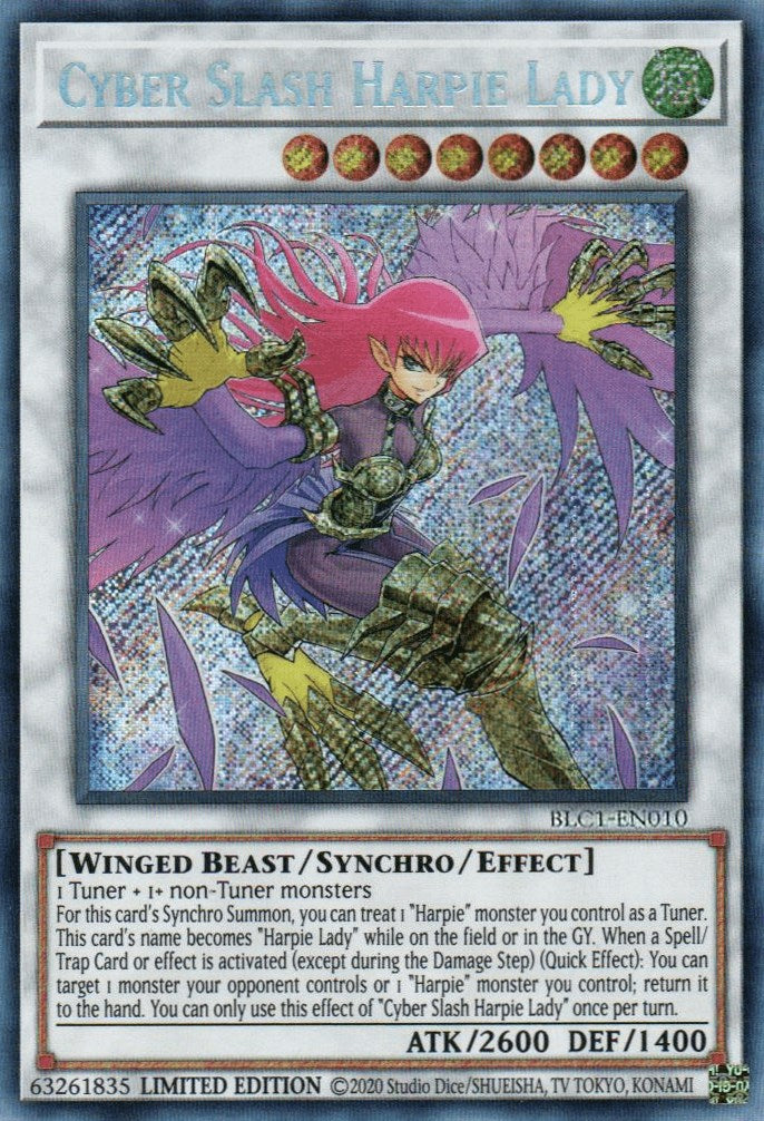 Cyber Slash Harpie Lady [BLC1-EN010] Secret Rare | GnG Games