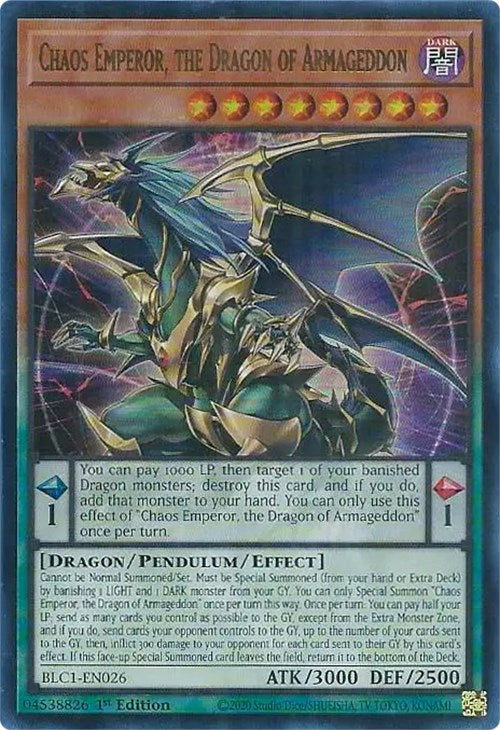 Chaos Emperor, the Dragon of Armageddon [BLC1-EN026] Ultra Rare | GnG Games