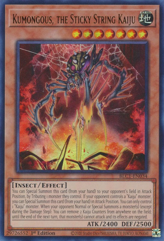 Kumongous, the Sticky String Kaiju [BLC1-EN034] Ultra Rare | GnG Games