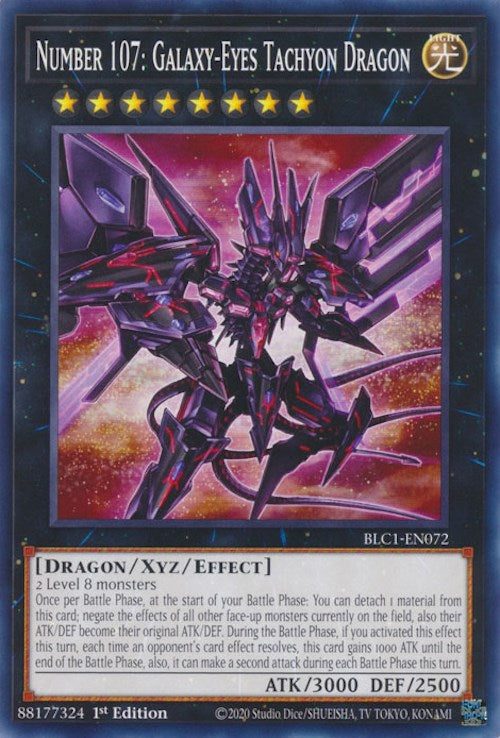 Number 107: Galaxy-Eyes Tachyon Dragon [BLC1-EN072] Common | GnG Games