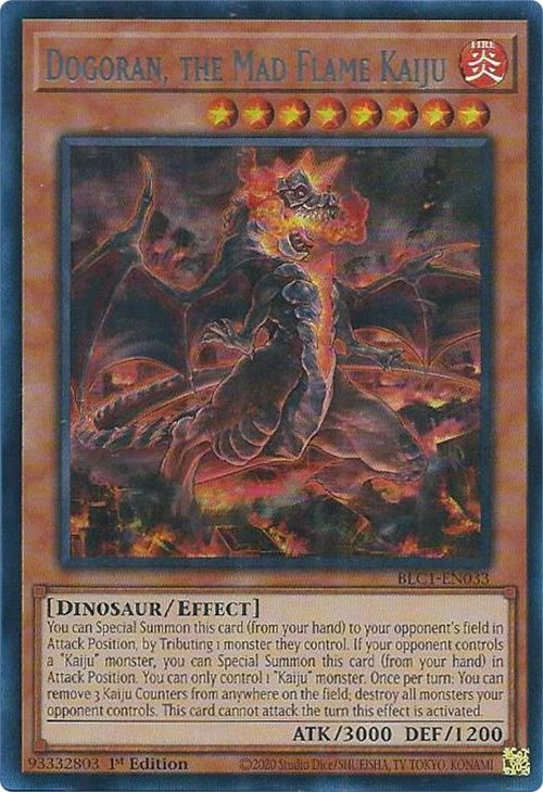 Dogoran, the Mad Flame Kaiju (Silver) [BLC1-EN033] Ultra Rare | GnG Games