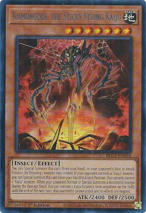 Kumongous, the Sticky String Kaiju (Silver) [BLC1-EN034] Ultra Rare | GnG Games