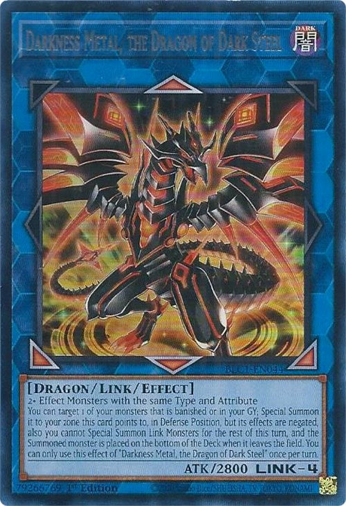 Darkness Metal, the Dragon of Dark Steel (Silver) [BLC1-EN044] Ultra Rare | GnG Games