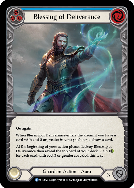 Blessing of Deliverance (Blue) [U-WTR056] (Welcome to Rathe Unlimited)  Unlimited Rainbow Foil | GnG Games