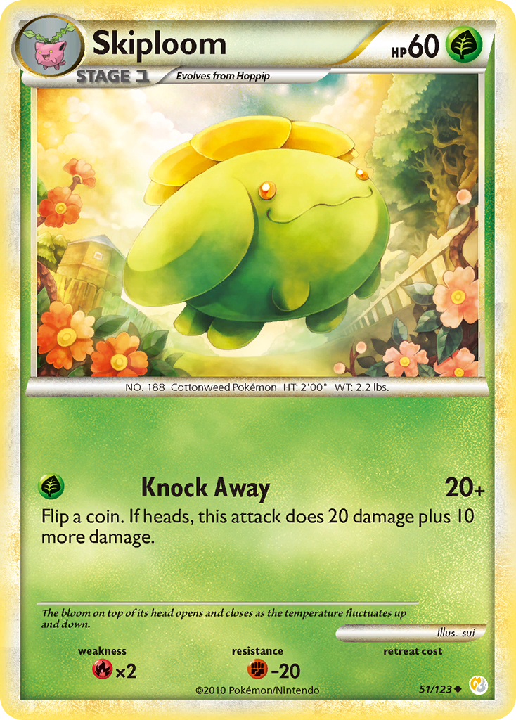Skiploom (51/123) [HeartGold & SoulSilver: Base Set] | GnG Games